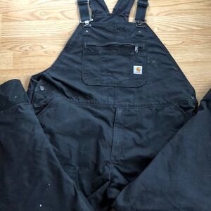 Carhartt insulated black bibs